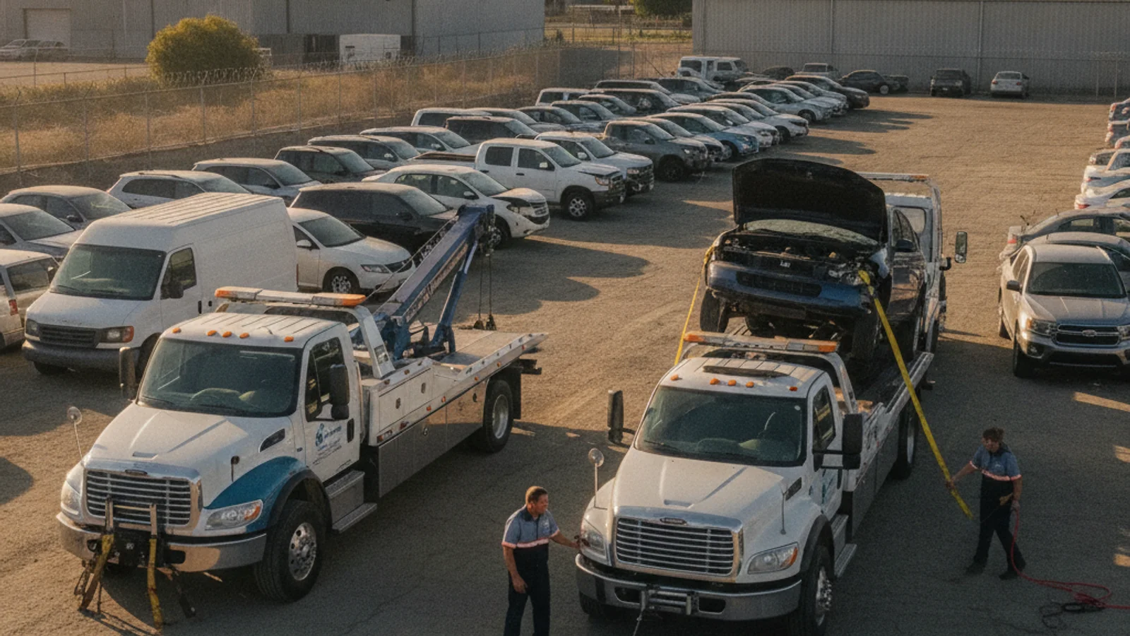 A San Diego tow yard where impounded and towed vehicles are held